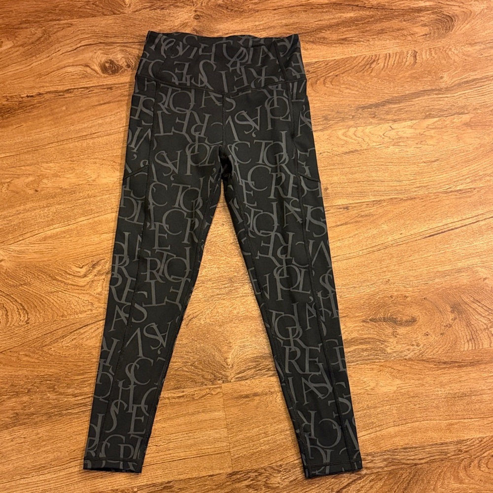 Victoria's Secret Black Logo-Print Leggings